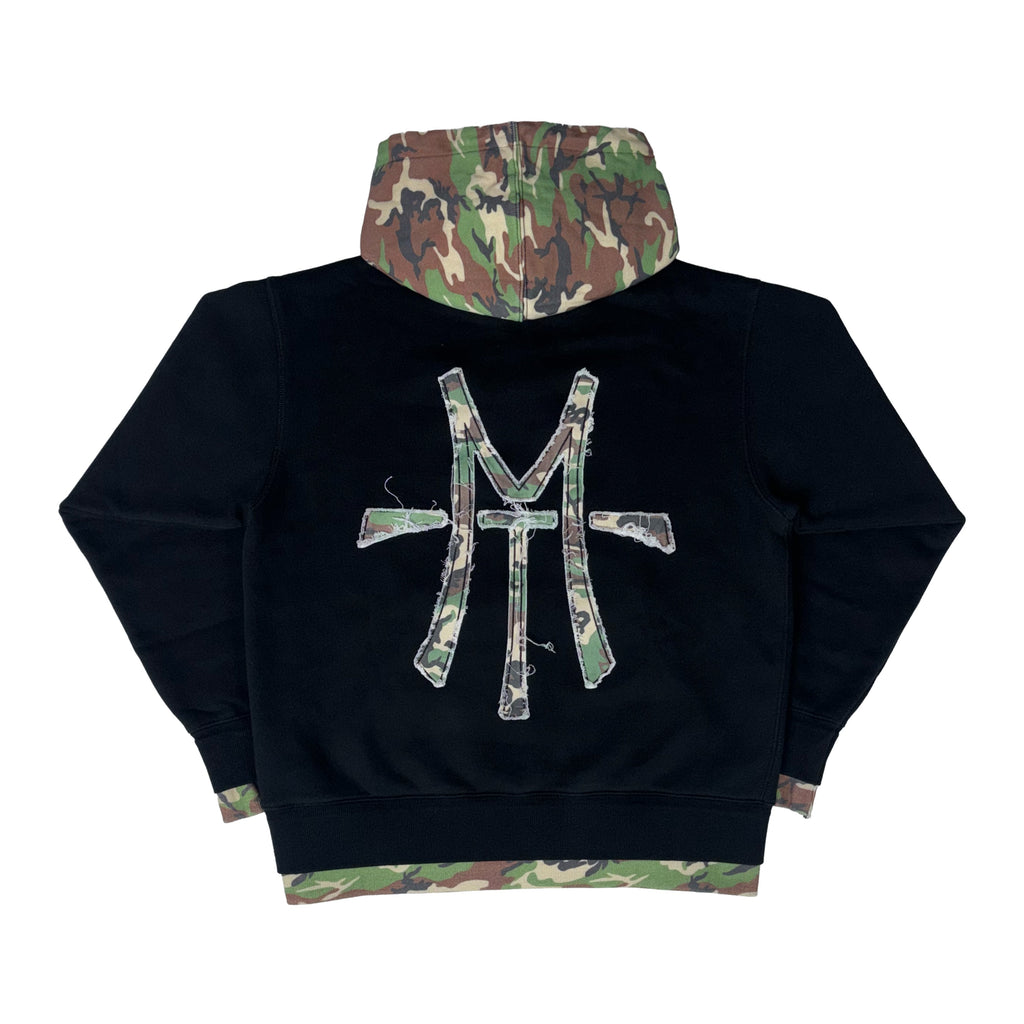BLK/CMO Crewneck-Pullover